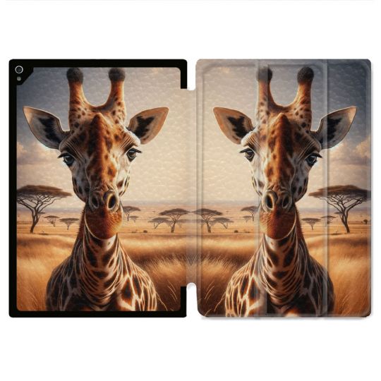 Coque Renforcée Pour Ipad Air 11 M2 2024 Animal Girafe Savane