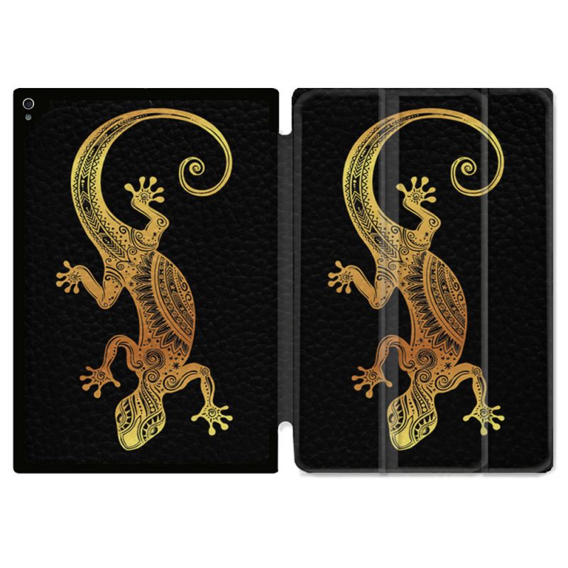 Coque Renforcée Pour Ipad Air 11 M2 2024 Animal Lezard Noir
