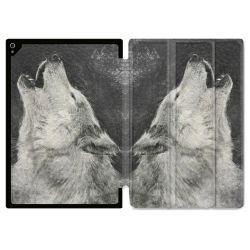 Coque Renforcée Pour Ipad Air 11 M2 2024 Animal Loup Hurlement