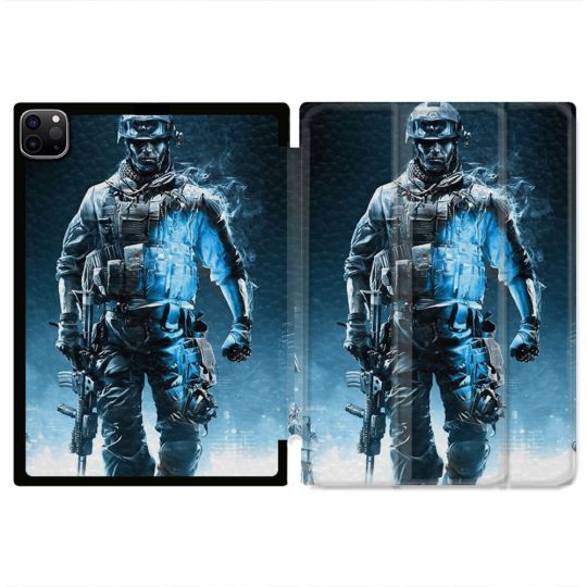 Coque Renforcée Pour Ipad Air 11 M2 2024 Call Of Duty Guerrier