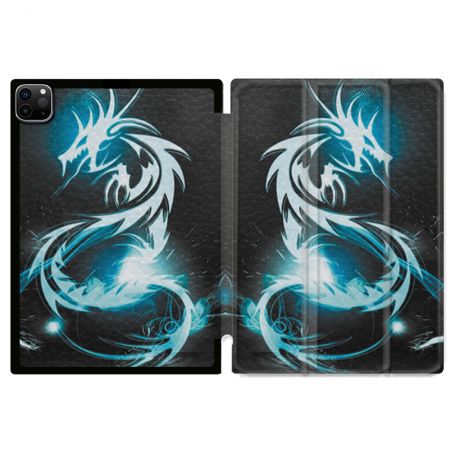 Coque Renforcée Pour Ipad Air 11 M2 2024 Fantastique Dragon Bleu