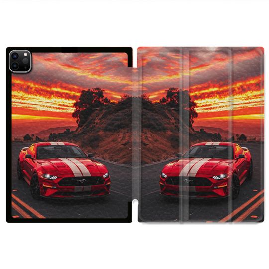 Coque Renforcée Pour Ipad Air 11 M2 2024 Ford Mustang GT500 Rouge
