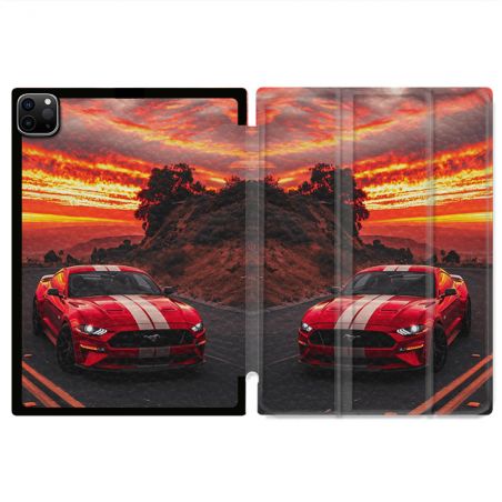 Coque Renforcée Pour Ipad Air 11 M2 2024 Ford Mustang GT500 Rouge