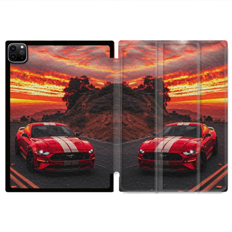 Coque Renforcée Pour Ipad Air 11 M2 2024 Ford Mustang GT500 Rouge