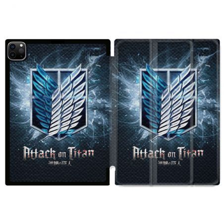 Coque Renforcée Pour Ipad Air 11 M2 2024 Manga Attaque Titans Noir