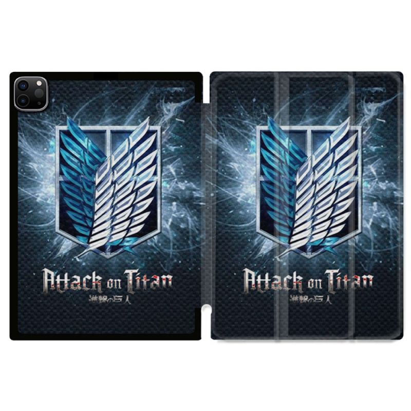 Coque Renforcée Pour Ipad Air 11 M2 2024 Manga Attaque Titans Noir