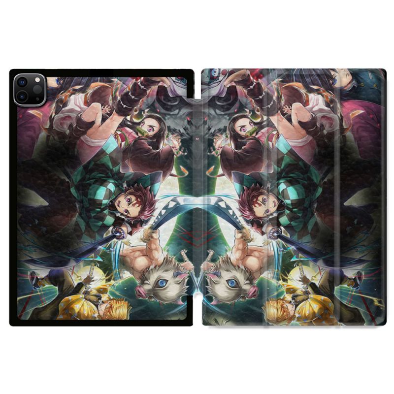 Coque Renforcée Pour Ipad Air 11 M2 2024 Manga Demon Slayer Groupe