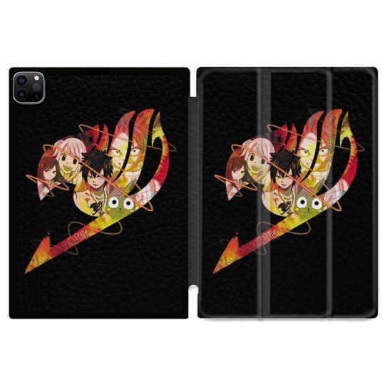 Coque Renforcée Pour Ipad Air 11 M2 2024 Manga Fairy Tail Logo Noir
