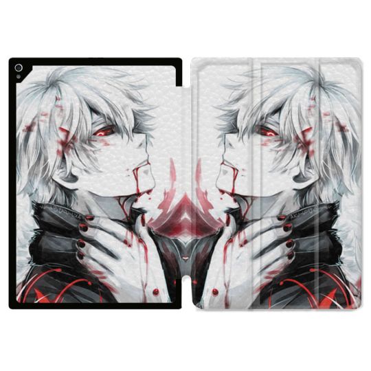 Coque Renforcée Pour Ipad Air 11 M2 2024 Manga Tokyo Ghoul Kaneki Blanc