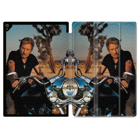 Coque Renforcée Pour Ipad Air 11 M2 2024 Musique Johnny Hallyday Moto