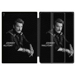 Coque Renforcée Pour Ipad Air 11 M2 2024 Musique Johnny Hallyday Noir