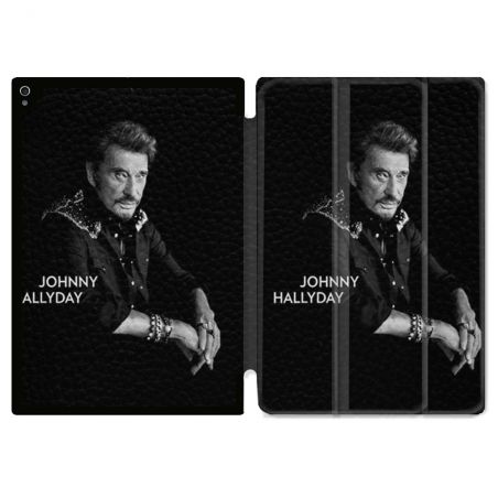 Coque Renforcée Pour Ipad Air 11 M2 2024 Musique Johnny Hallyday Noir