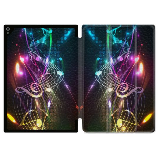 Coque Renforcée Pour Ipad Air 11 M2 2024 Musique Partition Multicolore