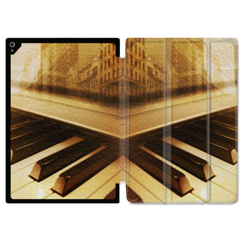 Coque Renforcée Pour Ipad Air 11 M2 2024 Musique Piano Retro