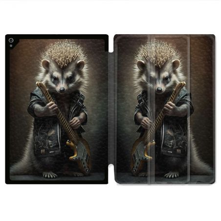 Coque Renforcée Pour Ipad Air 11 M2 2024 Musique Rock Herisson