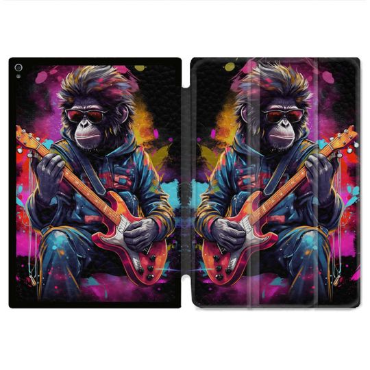 Coque Renforcée Pour Ipad Air 11 M2 2024 Musique Rock Singe