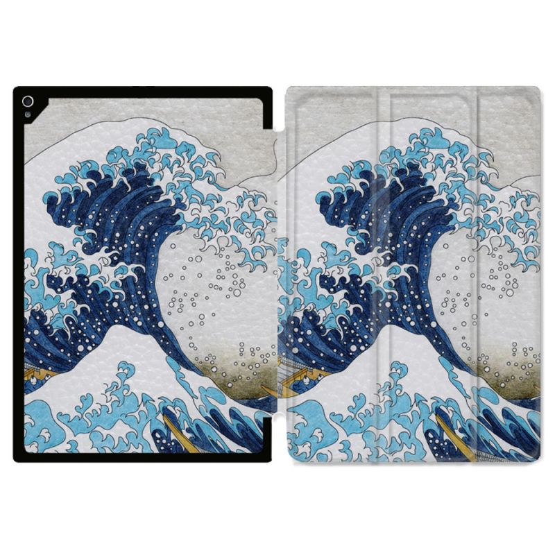 Coque Renforcée Pour Ipad Air 11 M2 2024 Peinture La Grande Vague