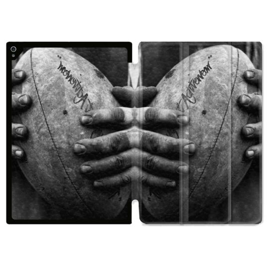 Coque Renforcée Pour Ipad Air 11 M2 2024 Sport Rugby Ballon Vintage