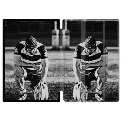 Coque Renforcée Pour Ipad Air 11 M2 2024 Sport Rugby Noir Blanc