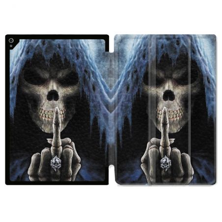 Coque Renforcée Pour Ipad Air 11 M2 2024 Tete de Mort Doigt