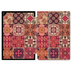 Coque Renforcée Pour Ipad Air 11 M2 2024 Texture Carreau Ciment Rouge