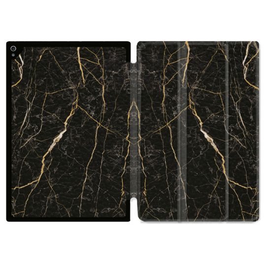 Coque Renforcée Pour Ipad Air 11 M2 2024 Texture Marbre Noir