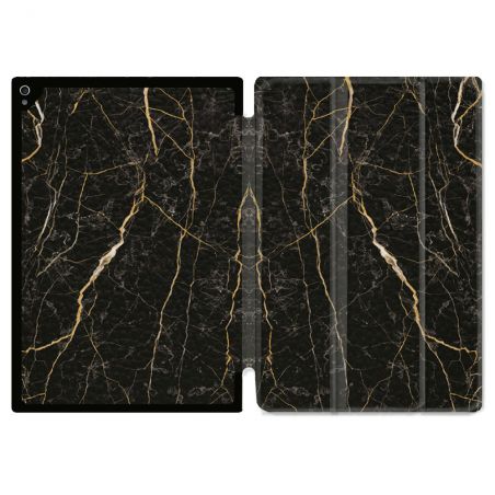 Coque Renforcée Pour Ipad Air 11 M2 2024 Texture Marbre Noir