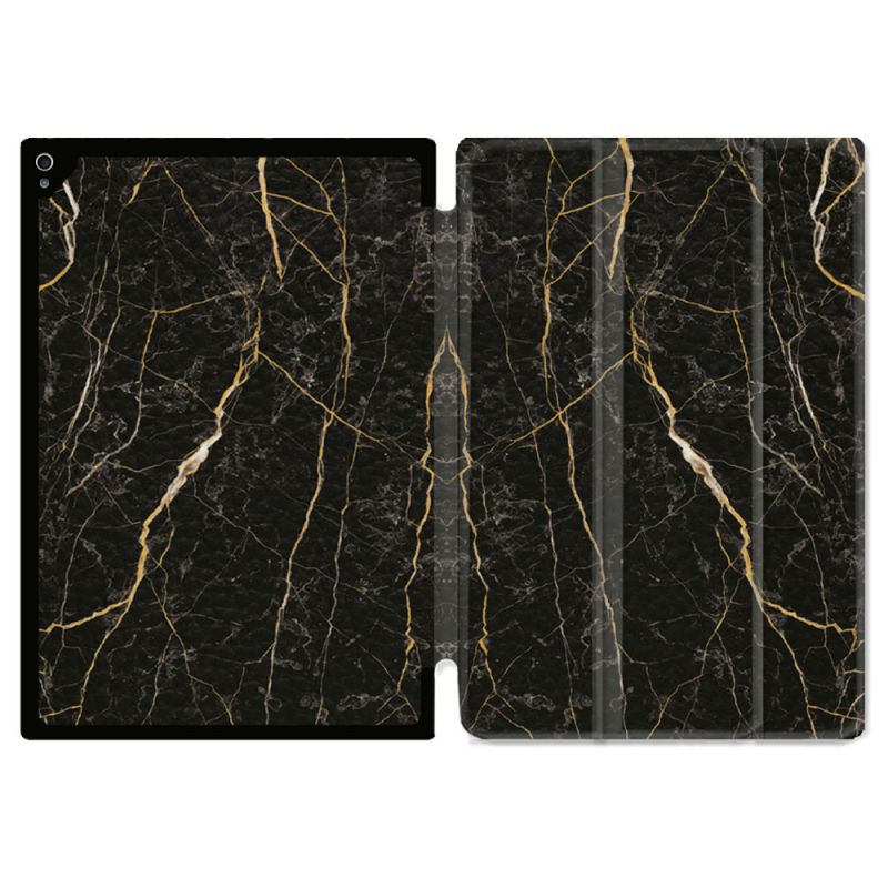 Coque Renforcée Pour Ipad Air 11 M2 2024 Texture Marbre Noir