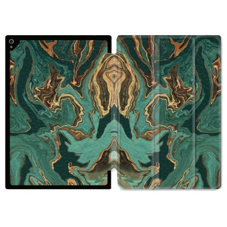 Coque Renforcée Pour Ipad Air 11 M2 2024 Texture Marbre Vert