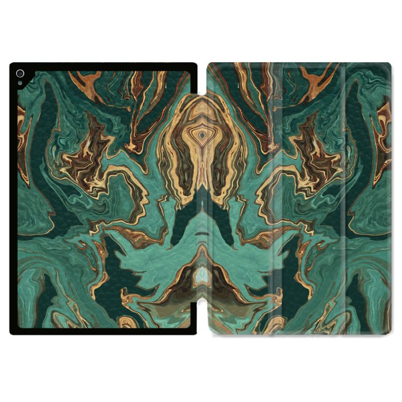 Coque Renforcée Pour Ipad Air 11 M2 2024 Texture Marbre Vert
