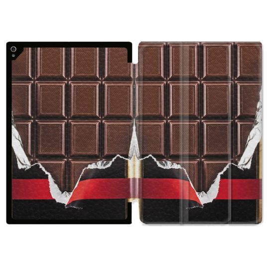 Coque Renforcée Pour Ipad Air 11 M2 2024 Texture Trompe Oeil Chocolat