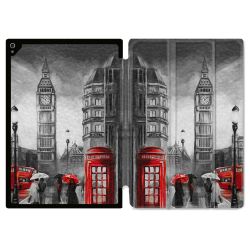 Coque Renforcée Pour Ipad Air 11 M2 2024 Voyage Angleterre Londres Vintage