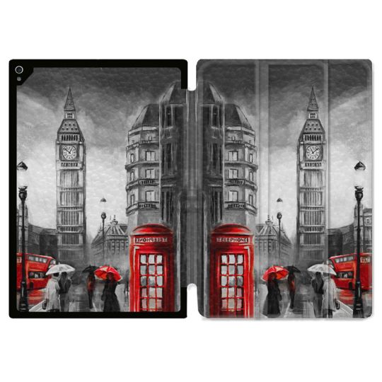 Coque Renforcée Pour Ipad Air 11 M2 2024 Voyage Angleterre Londres Vintage