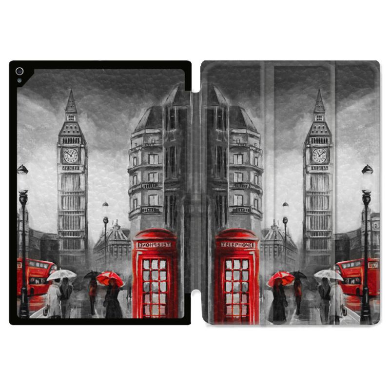 Coque Renforcée Pour Ipad Air 11 M2 2024 Voyage Angleterre Londres Vintage