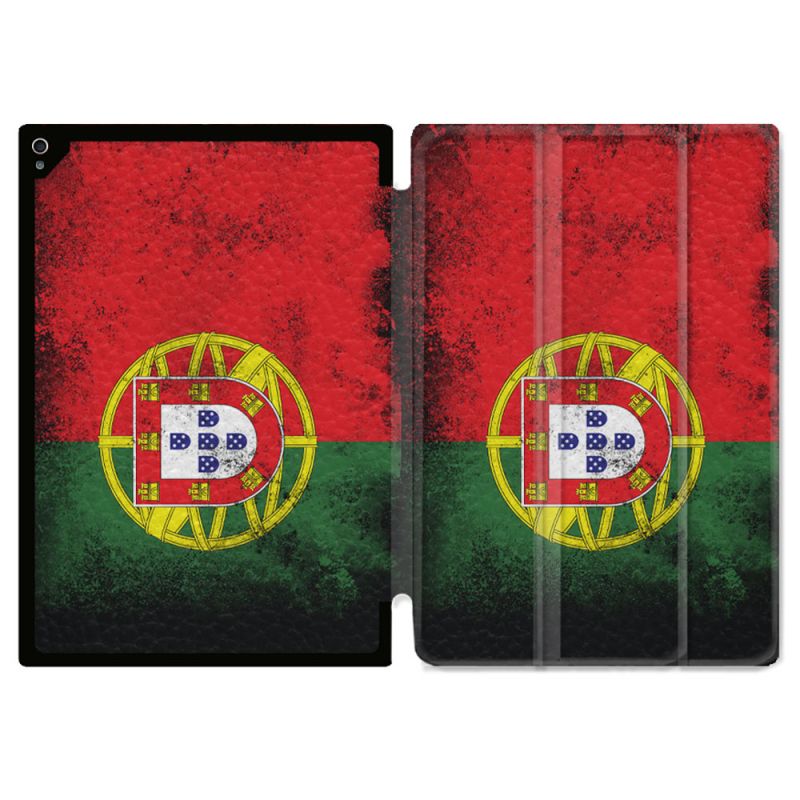 Coque Renforcée Pour Ipad Air 11 M2 2024 Voyage Portugal Drapeau