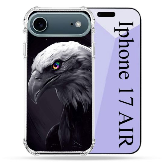 Coque Renforcée Magsafe Pour Iphone 17 Air Animal Aigle Royal Noir