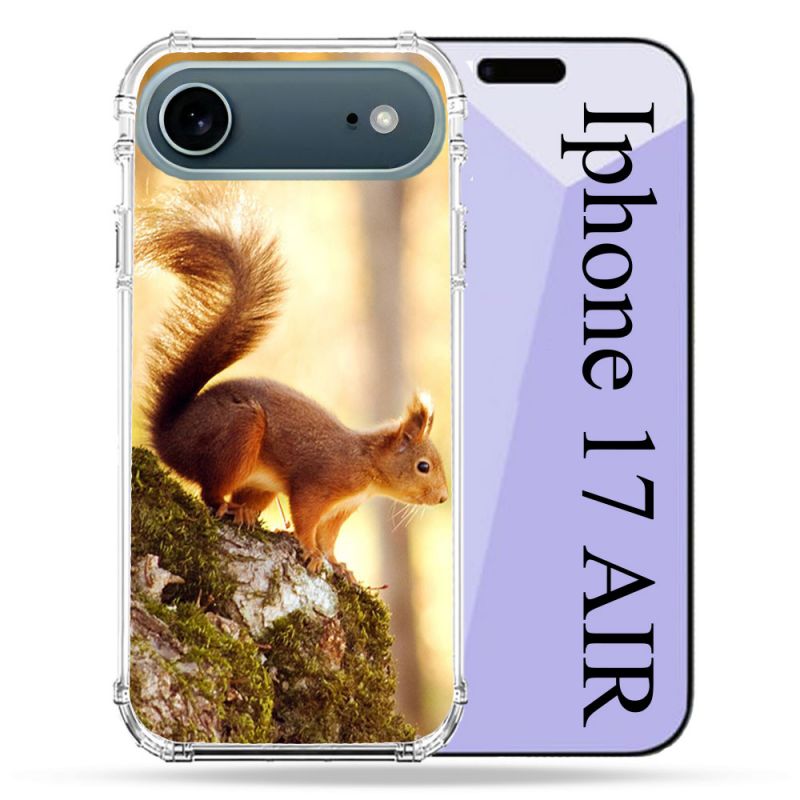 Coque Renforcée Magsafe Pour Iphone 17 Air Animal Ecureuil Bois