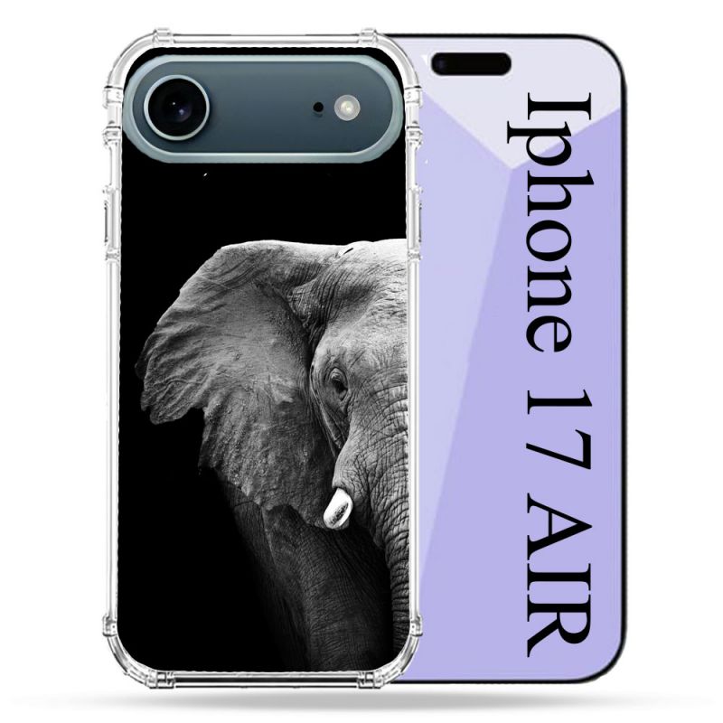 Coque Renforcée Magsafe Pour Iphone 17 Air Animal Elephant Noir