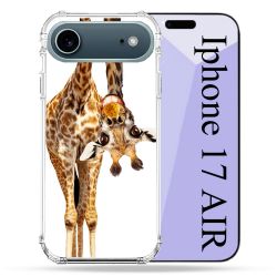 Coque Renforcée Magsafe Pour Iphone 17 Air Animal Girafe Blanche