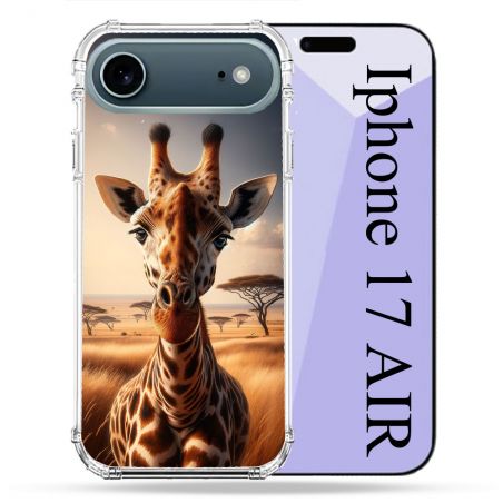 Coque Renforcée Magsafe Pour Iphone 17 Air Animal Girafe Savane