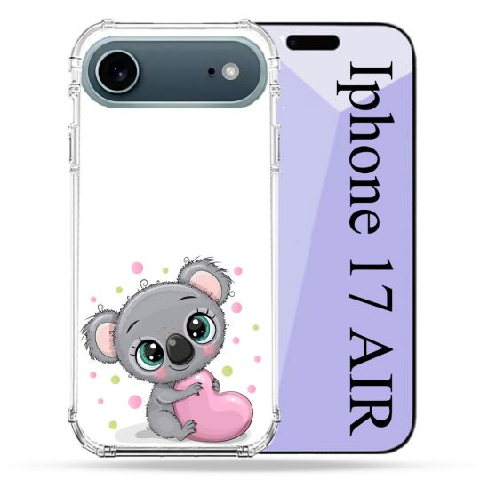 Coque Renforcée Magsafe Pour Iphone 17 Air Animal Koala Cœur