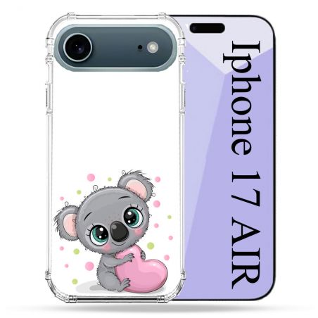 Coque Renforcée Magsafe Pour Iphone 17 Air Animal Koala Cœur