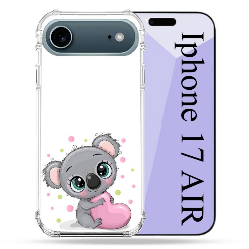 Coque Renforcée Magsafe Pour Iphone 17 Air Animal Koala Cœur