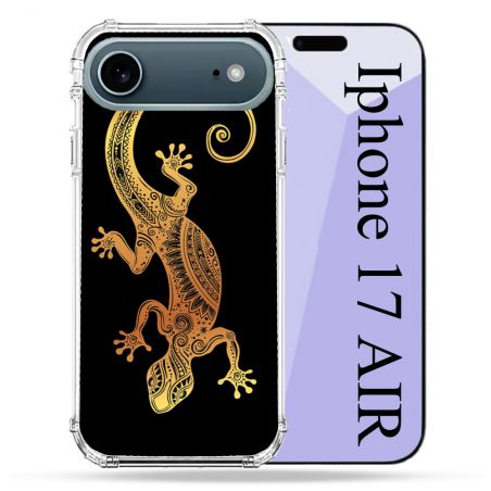Coque Renforcée Magsafe Pour Iphone 17 Air Animal Lezard Noir