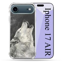 Coque Renforcée Magsafe Pour Iphone 17 Air Animal Loup Hurlement