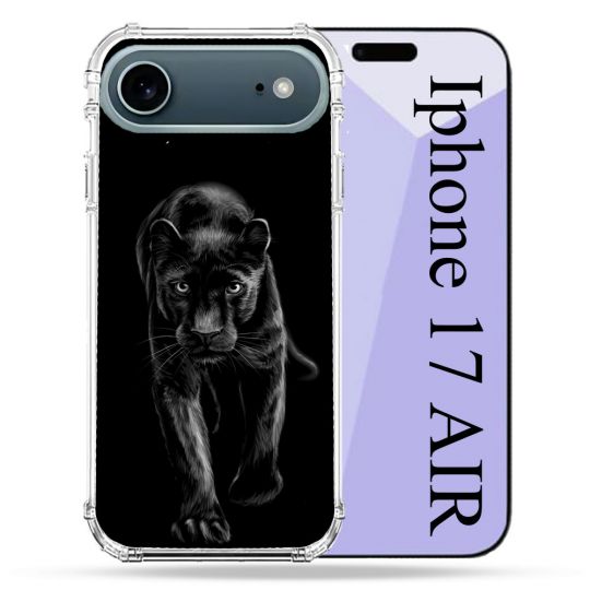 Coque Renforcée Magsafe Pour Iphone 17 Air Animal Panthère Noire