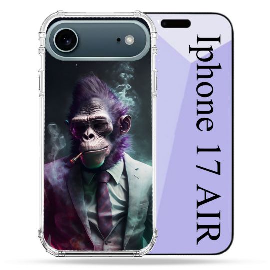 Coque Renforcée Magsafe Pour Iphone 17 Air Animal Singe Business