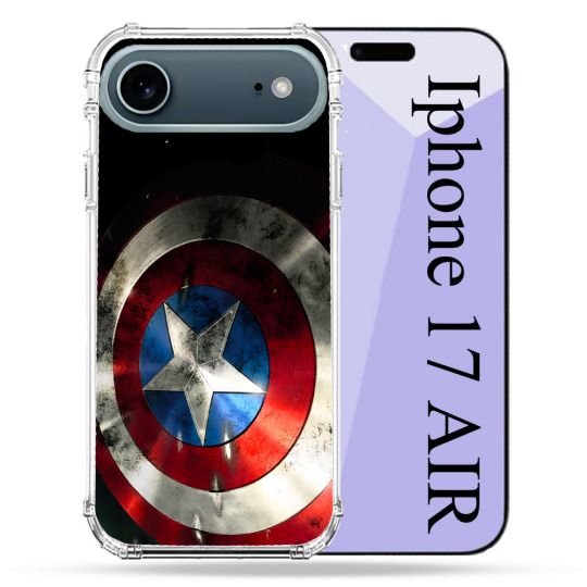 Coque Renforcée Magsafe Pour Iphone 17 Air Captain America Bouclier