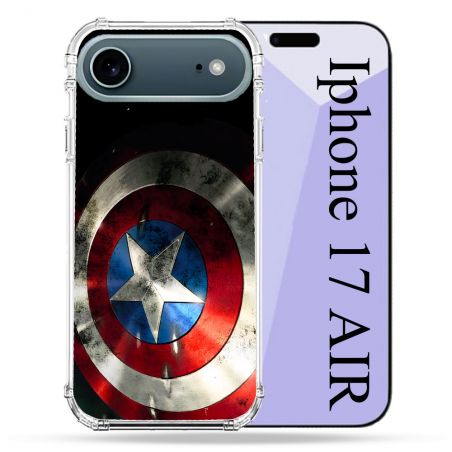 Coque Renforcée Magsafe Pour Iphone 17 Air Captain America Bouclier