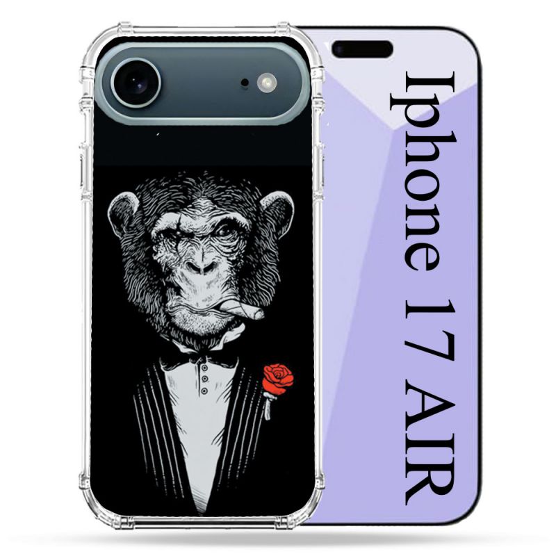 Coque Renforcée Magsafe Pour Iphone 17 Air Decale Singe Mafia